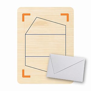 Faca de Corte e Vinco Envelope Convite Mod 4 - Folha A4