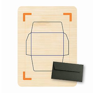 Faca de Corte e Vinco Envelope Convite Mod 5 - Folha A4