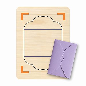 Faca de Corte e Vinco Envelope Convite Mod 6 - Folha A4