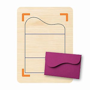 Faca de Corte e Vinco Envelope Convite Mod 9 - Folha A4