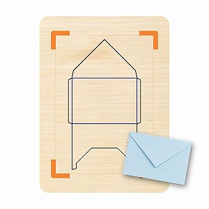 Faca de Corte e Vinco Envelope Convite Mod 13 - Folha A4