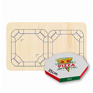 Facas de Corte e Vinco Caixa de Pizza 35cm