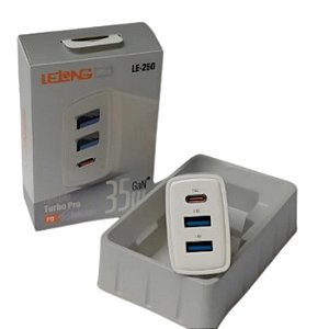 KIT CARREGADOR USB+PD POWER DUO COM CABO USB/TYPE-C