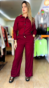 CONJ LINHO CASAQUETO + CALÇA BORDO M/G