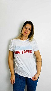 T-SHIRT BRANCA DOG LOVER P/G