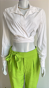 BLUSA BRANCA TRANSPASSADA PP/P