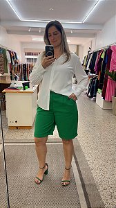 CAMISA FEM ML VISCOLINHO BRANCA G