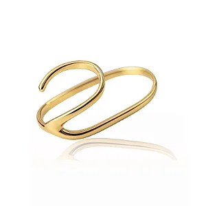 ANEL ENLAÇADOS DUPLO BANHADO A OURO 18K
