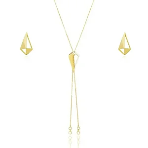 CONJUNTO ILUMINNE BANHADO A OURO 18K