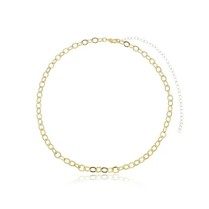 CHOKER ELOS DE RIQUEZA BANHADO A OURO 18K