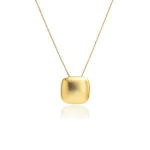 CORDÃO ALTO RELEVO QUADRADO BANHADO A OURO 18K