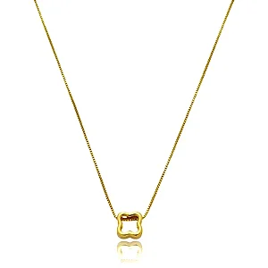 CORDÃO FLOR RICA VAZADO 10 MM BANHADO A OURO 18K