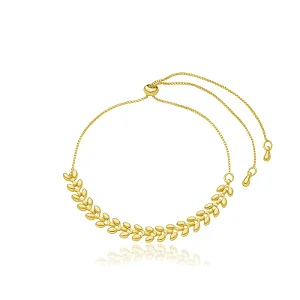 PULSEIRA LOUROS DA VITÓRIA AJUSTÁVEL BANHADA A OURO 18K