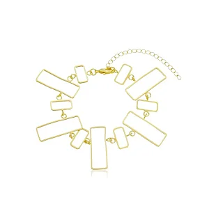 PULSEIRA PAIS E FILHOS VAZADO BANHADA A OURO 18K