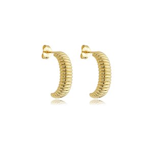 BRINCO ARGOLA MANU BANHADO A OURO 18K