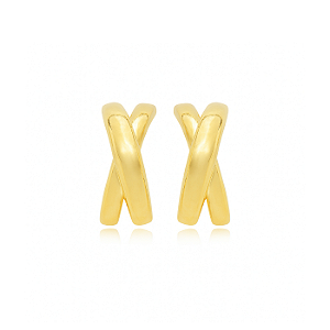 BRINCO ENLACE X BANHADO A OURO 18K