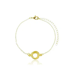 PULSEIRA ONE ANEL VOLTAS BANHADA A OURO 18K