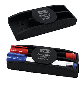 Apagador de Quadro Branco com Imã e Espaço para 02 Marcadores - Prático e Funcional! - ONDA