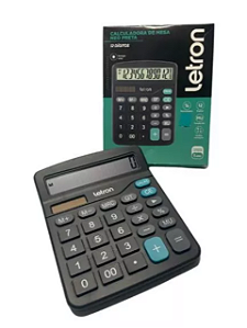 Calculadora de mesa preta 12 Dígitos - LETRON