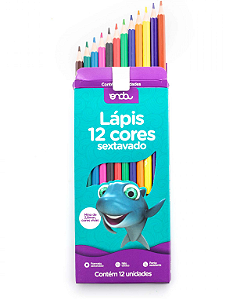Lápis de pintar sextavo 12 cores - ONDA