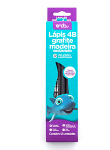 Lápis Grafite Madeira Sextavado 4B caixa com 12 - ONDA