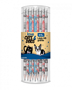 Lápis HB cats e dogs com borracha - ONDA
