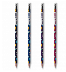 Lápis HB Planetas com borracha - ONDA