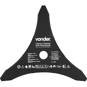 Lâmina Para Roçadeiras 3 Pontas 300mm X 25,4mm Vonder