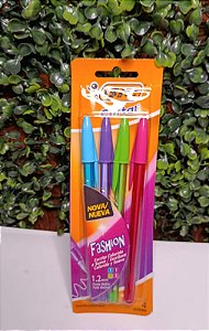 Caneta Bic 4 Cores Cristal Fashion