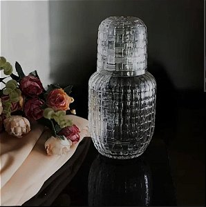 Moringa de Vidro com Copo Daisy Wolff – 500ml / 145ml