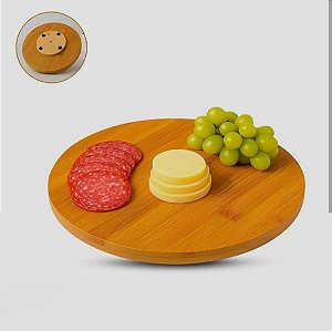 Tábua com Base Giratória Mimo Ecokitchen 38cm – Bambu Natural