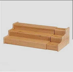 Organizador de Temperos Retrátil com 3 Níveis Ecokitchen – Bambu Natural