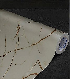 ADESIVO VINILICO MARMORE CREMA MARFIL BRILHO 0,16X1,22X1