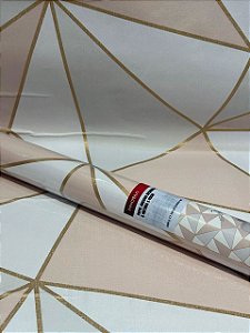 PAPEL ROSA\ DOUARADO 0.45 x 5 metros