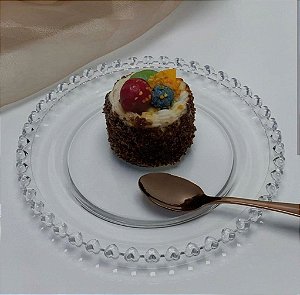 PRATO P/SOBREMESA DE CRISTAL DE CHUMBO CORACAO 20CM