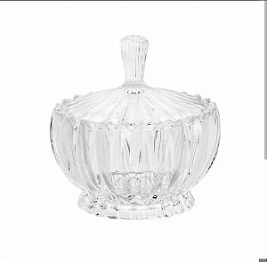 POTICHE DECORATIVO CRISTAL DE CHUMBO C/TAMPA GENEVA 11X11CM