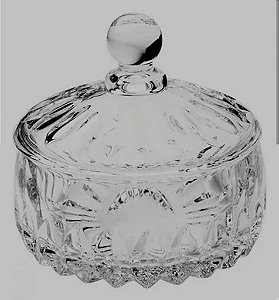POTICHE DECORATIVO CRISTAL DE CHUMBO LOUISE 14X14CM