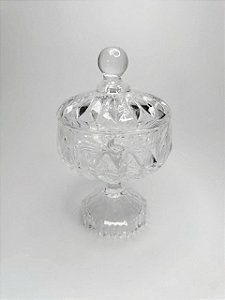 POTICHE DECORATIVO CRISTAL DE CHUMBO C/PE LOUISE 11X18CM