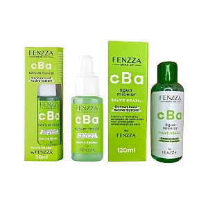Kit Skincare CBA Brasil Fenzza – Sérum Facial + Água Micelar Calmante e Hidratante