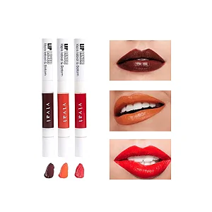 Kit 3 Batons Lip Liner 2 em 1 Vivai Lápis Labial&Batom– Contorno + Cor Intensa em Um Só Produto