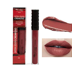 Batom Líquido Cremoso Vegano Max Love 4ml Cor 804 – Alta Cobertura e Conforto