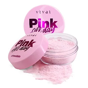 Pó Translúcido Rosa Matificante Vivai – Pink All Day | Efeito Matte, Pele Sequinha e Iluminada