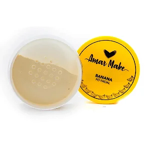 Pó Facial Banana Amar Make – Efeito Matte, Longa Duração e Acabamento Profissional