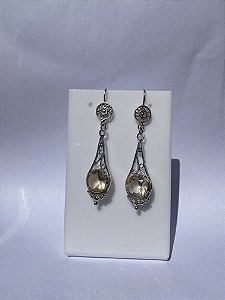Brincos Citrino Vintage