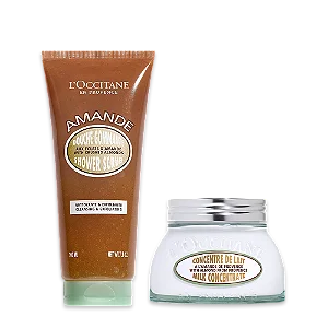 Kit Sabonete Esfoliante e Leite Firmador Amêndoa
