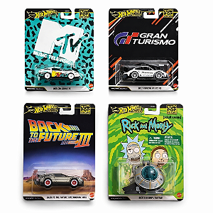 Set Hot Wheels Premium Pop Culture 2026 Mix 2 - 4 unidades
