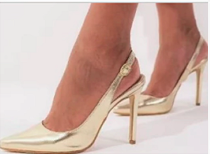 Sandália ANGELA GALVÃO Scarpin Aberto Feminino Salto Fino