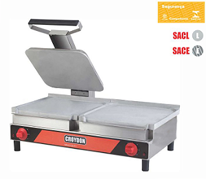 SANDUICHEIRA DUPLA LISA 4100W 220V SACL CROYDON