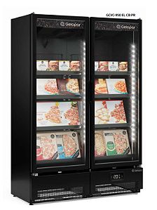 EXPOSITOR VERTICAL 02 PORTAS GCVC-950 EL CONG CARBON 220V GELOPAR