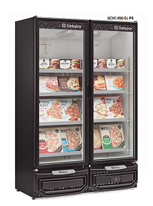 EXPOSITOR VERTICAL 02 PORTAS 950L CONGELADOS 220V GELOPAR